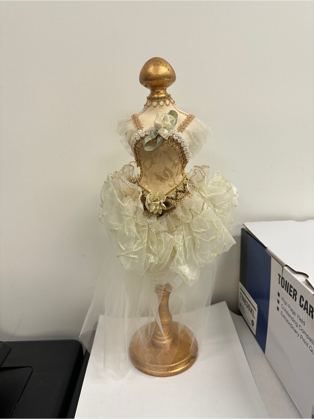 Victorian Dress On Stand - Home Decor